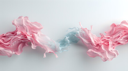 Fototapeta premium Flowing pink and blue abstract fabric texture