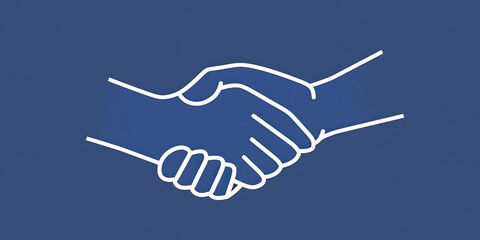 Fototapeta premium Partnership Handshake Drawing