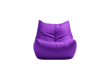 Modern bean bag chair isolated on transparent background