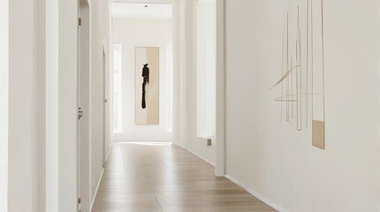 person in a corridor