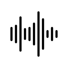 Sound Wave linear logo mark in black and white
