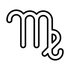 Virgo zodiac sign logo sign vector outline