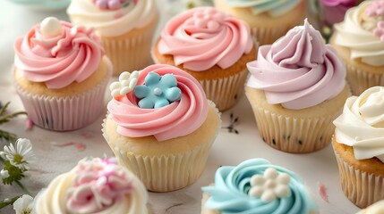 Cupcake and cookie design, Muffin dessert sweet and food theme. 