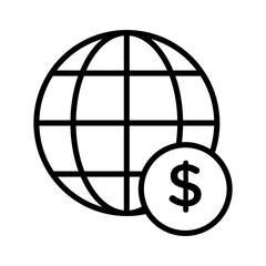 World Payment Transfer logo sign vector outline