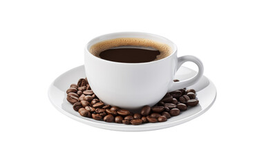 Modern coffee cup isolated on transparent background