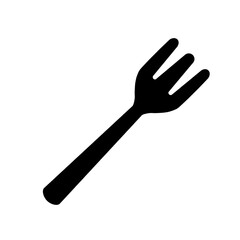 fork icon vector illustration, isolated on white