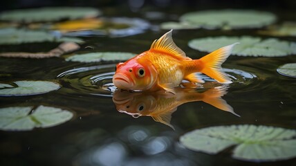 goldfish in the pond