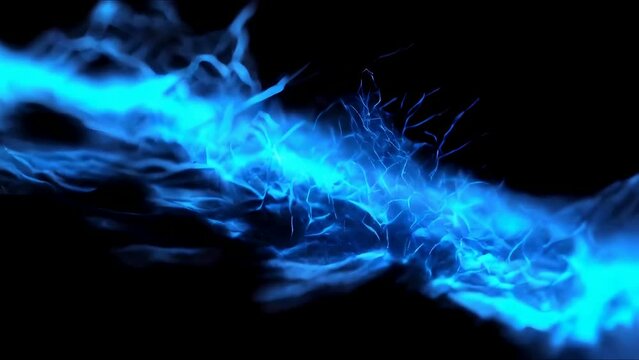 blue electric energy voltage on black backgrounds
