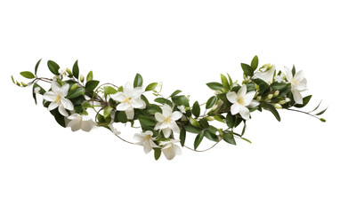 Festive Christmas garland isolated on transparent background