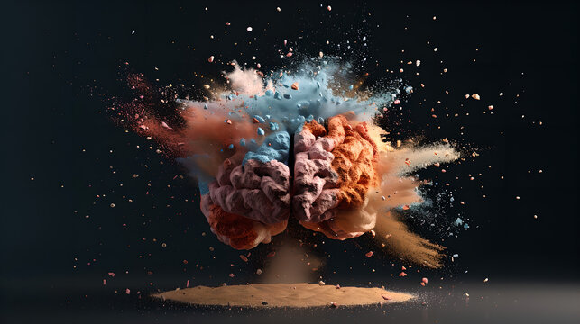 Exploding Brain: Creativity and Innovation Concept