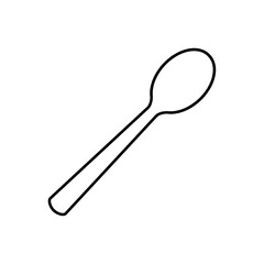 Spoon vector icon. Spoon on white background. Black spoon vector. eps vector illustration