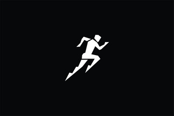 running man silhouette, jogging, run logo vector, vector athlete, Marathon logo template, running club, Flat runner athlete for fitness or athlete sports race health logo