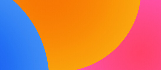 Geometric spheres with grainy texture background, abstract gradient circles noise effect, retro vintage poster banner design