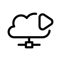 Cloud Video Icon Vector Symbol Design Illustration