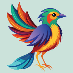 Obraz premium Bird on branch for Beauty salon logo hipster retro vintage design monoline line art vector illustration. Ai generate 