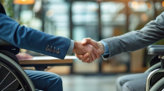 The handshake of wheelchair users