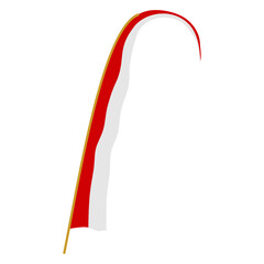 Indonesia Flag Pennant Vector