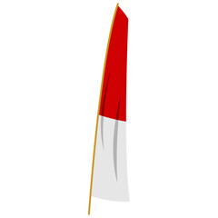 Indonesia Flag Pennant Vector