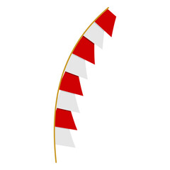 Indonesia Flag Pennant Vector