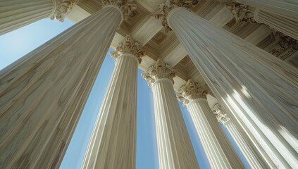 Fototapeta premium Ornate Columns in Historic Building
