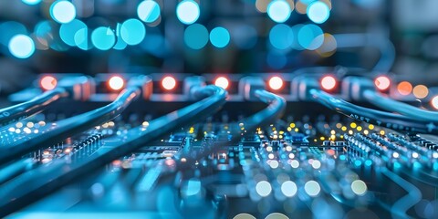 AIpowered network connecting devices for efficient communication and automation. Concept IoT, Connectivity, Automation, AI, Network