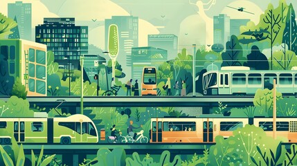 Sustainable Cityscape: Promoting Eco-Friendly Transit Options for a Greener Future