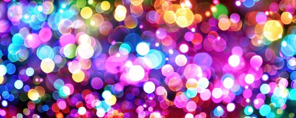 Naklejka premium Colorful Abstract Bokeh Light Background with Ethereal Watercolor Effect