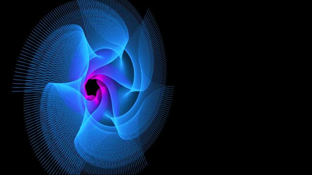 背景透過素材　六角ウェーブ回転2色グラデ