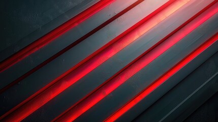 Obraz premium Dark Tones, Metallic Textures, Black Red Abstract Background, Diagonal Lines