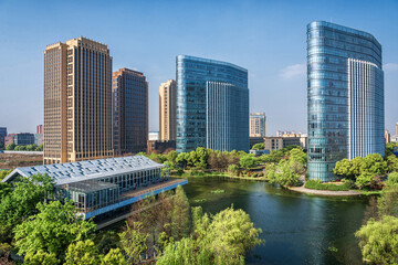 Fototapeta premium Urban Ecosystem with Modern Architecture Harmony