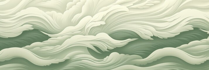 Obraz premium Abstract Green Waves