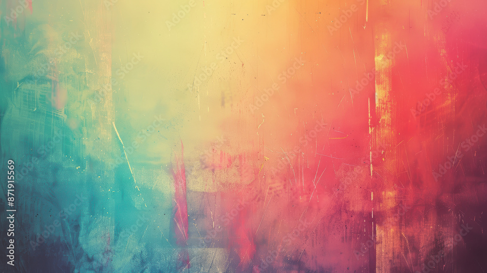 Poster vibrant abstract blurred background with colorful gradient textures, creating an artistic and energe