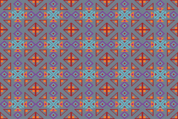 Pixel art vector Fabric Morocco, geometric ethnic pattern seamless,Pixel pattern art wallpaper Background, Design for fabric, curtain, carpet ,geometry seamless pattern art illustration