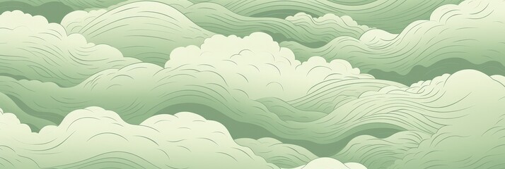 Abstract Green Cloud Illustration