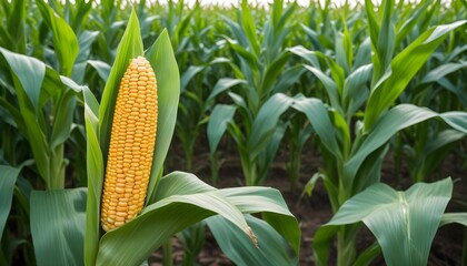 Corn field close up view