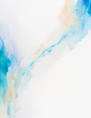 Obraz premium abstract watercolor background with watercolor splashes - abstract blue watercolor background with splashes - Generative AI