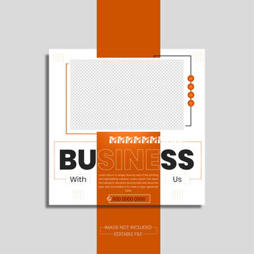 Business social media post banner template