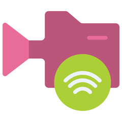 live streaming flat icon