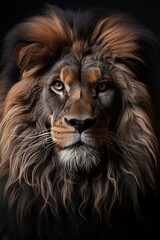 Naklejka premium Focus lions revealing family essence with stunning realism, generative IA