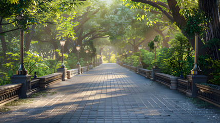 path in the park. Generative AI