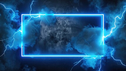 Electric frames with a lightning effect, available in rectangular and square forms. Blue borders with a lightning motif add a dynamic and modern accent.