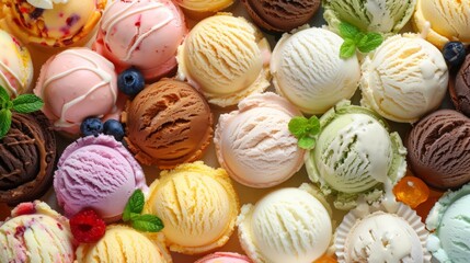 Obraz premium ice cream in different countries.