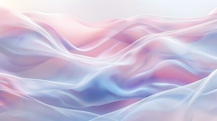 Soft Pastel Abstract Waves - Gentle and Soothing Digital Art Background