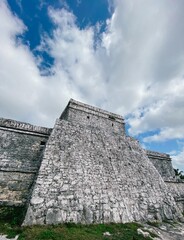 Mayan Ruins in Tulum at the Tulum Archeological Zone in Quintana Roo, Mexico