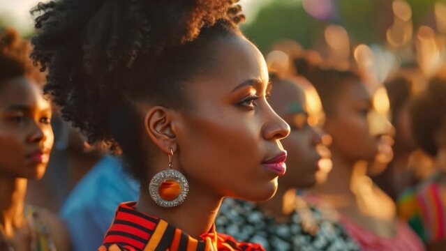 African woman In June Americans celebrate Black Independence Day, Emancipation Day, or Freedom Day in honor of their ability to overcome adversity and hardships