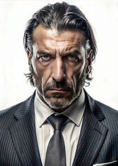 Professional Attractive Business Man in a Suit: Corporate Leader, Executive, and Entrepreneurial Professional Portrait