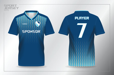 abstract blue turquoise sport jersey for football and soccer shirt template