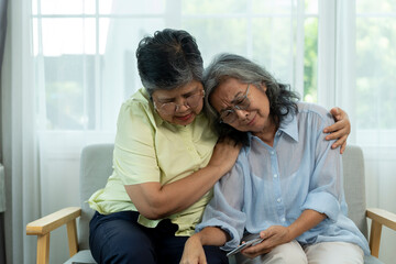 Elderly Women Offering Comfort During a Sad Moment