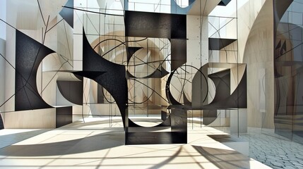 Obraz premium geometry and their applications in design and architecture.