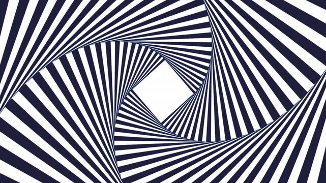 Psychedelic moving optical illusion in blue and white
